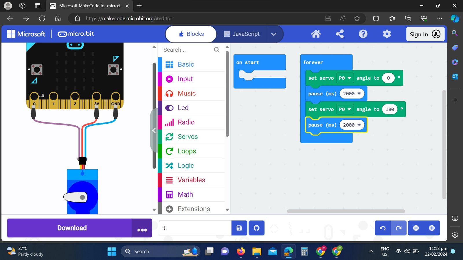 micro:bit and Servo Motors – Net Lab Enterprises